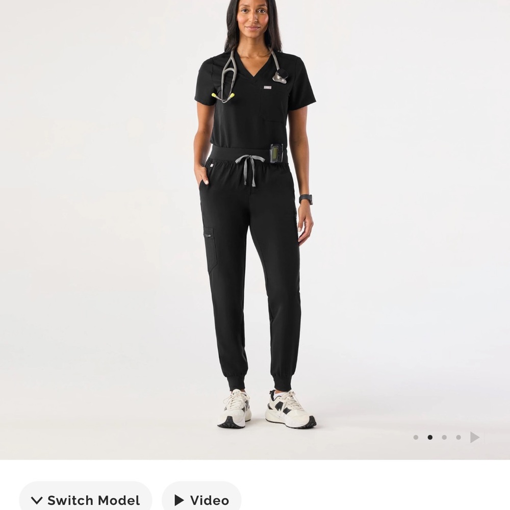 Black figs scrub SET with Jogger Pants